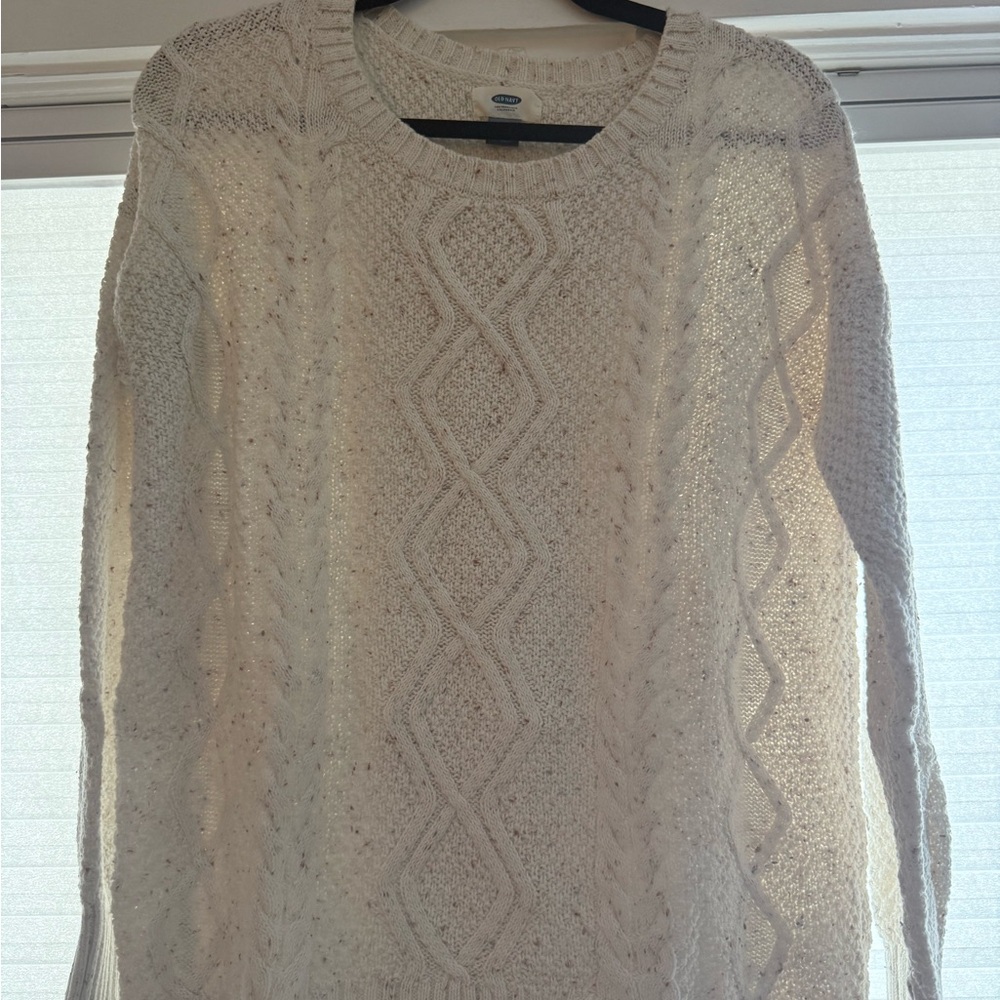 Old Navy Cream Cable Knit Sweater